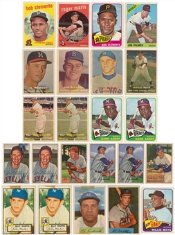 1937-1977 Topps and Assorted Brands "Shoebox" Collection (400+) Including Clemente, Aaron and Other Hall of Famers!